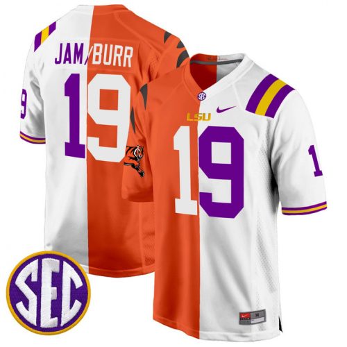 LSU Tigers x Cincinnati Bengals Split Game Jersey – All Stitched