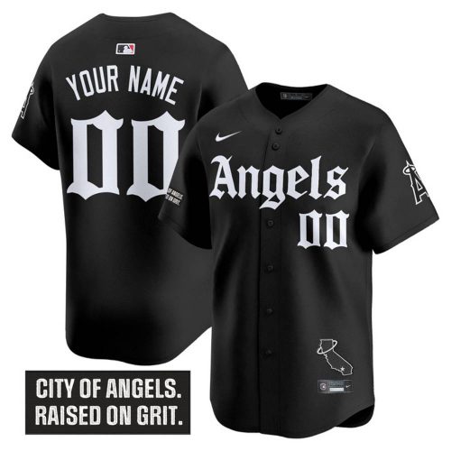 Los Angeles Angels ‘Gothic Halo Edition’ Personalized Baseball Jersey