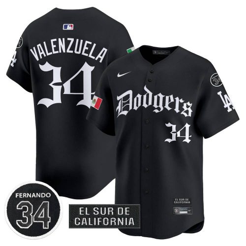 Los Angeles Dodgers Mexico 2025 Gothic Style Baseball Jersey