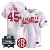 Men’s Arkansas Razorbacks 2025 World Series Vapor Premier Limited Jersey – All Stitched
