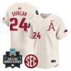 Men’s Arkansas Razorbacks 2025 World Series Vapor Premier Limited Jersey – All Stitched