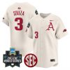 Men’s Arkansas Razorbacks 2025 World Series Vapor Premier Limited Jersey – All Stitched