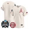 Men’s Arkansas Razorbacks 2025 World Series Vapor Premier Limited Jersey – All Stitched