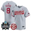 Men’s Arkansas Razorbacks 2025 World Series Vapor Premier Limited Jersey – All Stitched