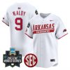 Men’s Arkansas Razorbacks 2025 World Series Vapor Premier Limited Jersey – All Stitched