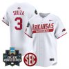 Men’s Arkansas Razorbacks 2025 World Series Vapor Premier Limited Jersey – All Stitched