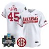 Men’s Arkansas Razorbacks 2025 World Series Vapor Premier Limited Jersey – All Stitched