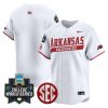 Men’s Arkansas Razorbacks 2025 World Series Vapor Premier Limited Jersey – All Stitched