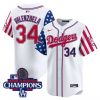 Men’s Dodgers 2025 Independence Day Vapor Premier Limited Jersey – All Stitched