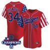 Men’s Dodgers 2025 Independence Day Vapor Premier Limited Jersey – All Stitched