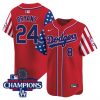 Men’s Dodgers 2025 Independence Day Vapor Premier Limited Jersey – All Stitched