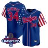 Men’s Dodgers 2025 Independence Day Vapor Premier Limited Jersey – All Stitched