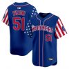 Men’s Seattle Mariners 2025 Independence Day Vapor Premier Limited Jersey – All Stitched