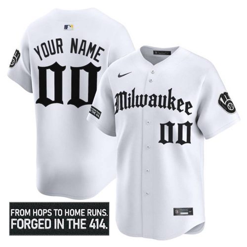 Milwaukee Brewers Gothic 414 Shadows Edition Personalied Baseball Jersey