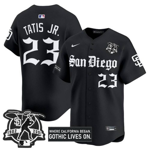 San Diego Padres ‘Gothic Edition’ Personalized Baseball Jersey