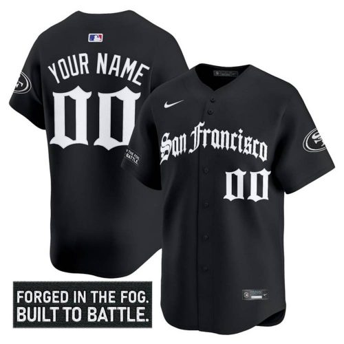 San Francisco 49ers Gothic Fog Edition Personalized Baseball Jersey
